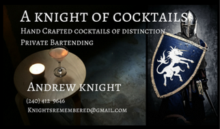 A Knight of Cocktails Business Card
